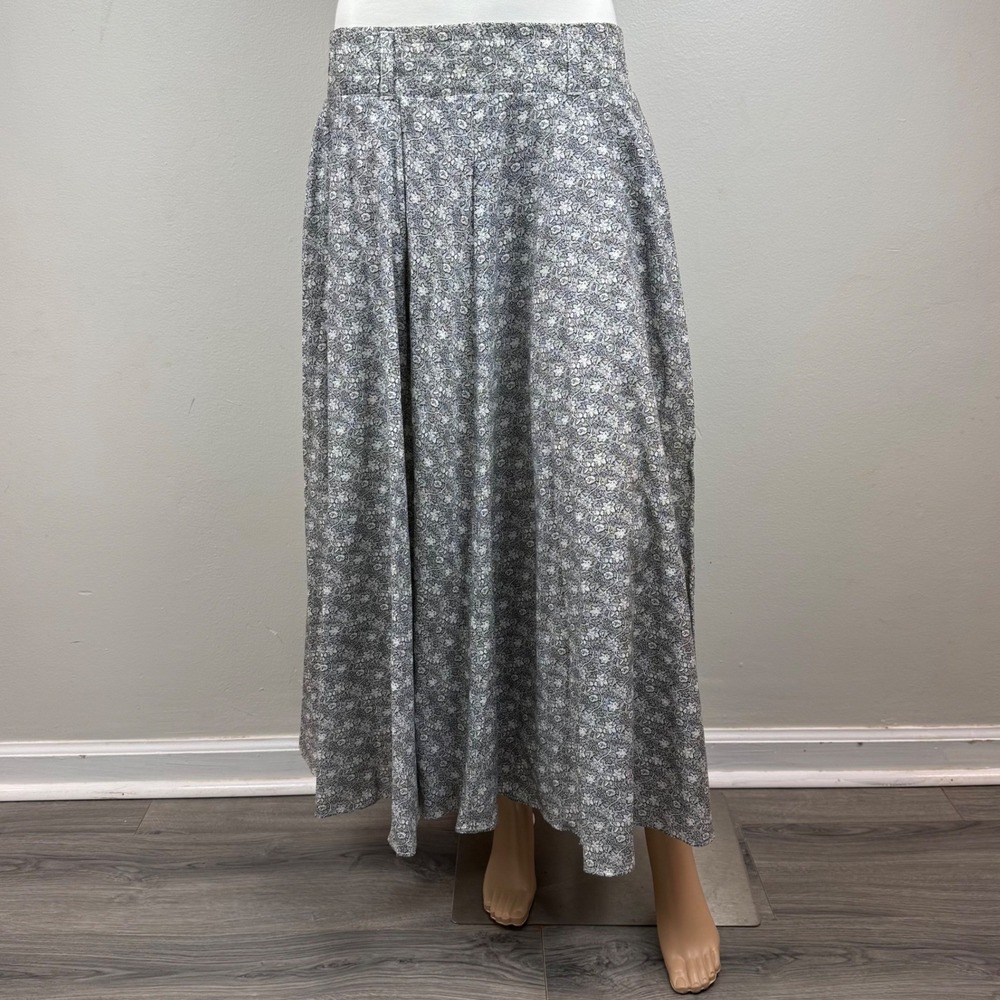 Vtg Victoria's Secret Gold Label Floral Cotton Maxi Skirt M 90s Cottagecore Rare